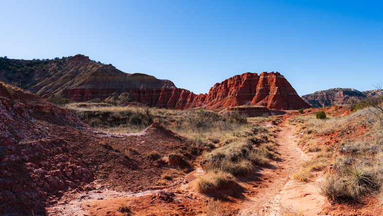 A stunning desert landscape in Palo Duro Canyon State Park.